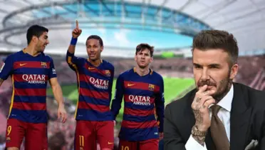Trio MSN do Barcelona e David Beckham