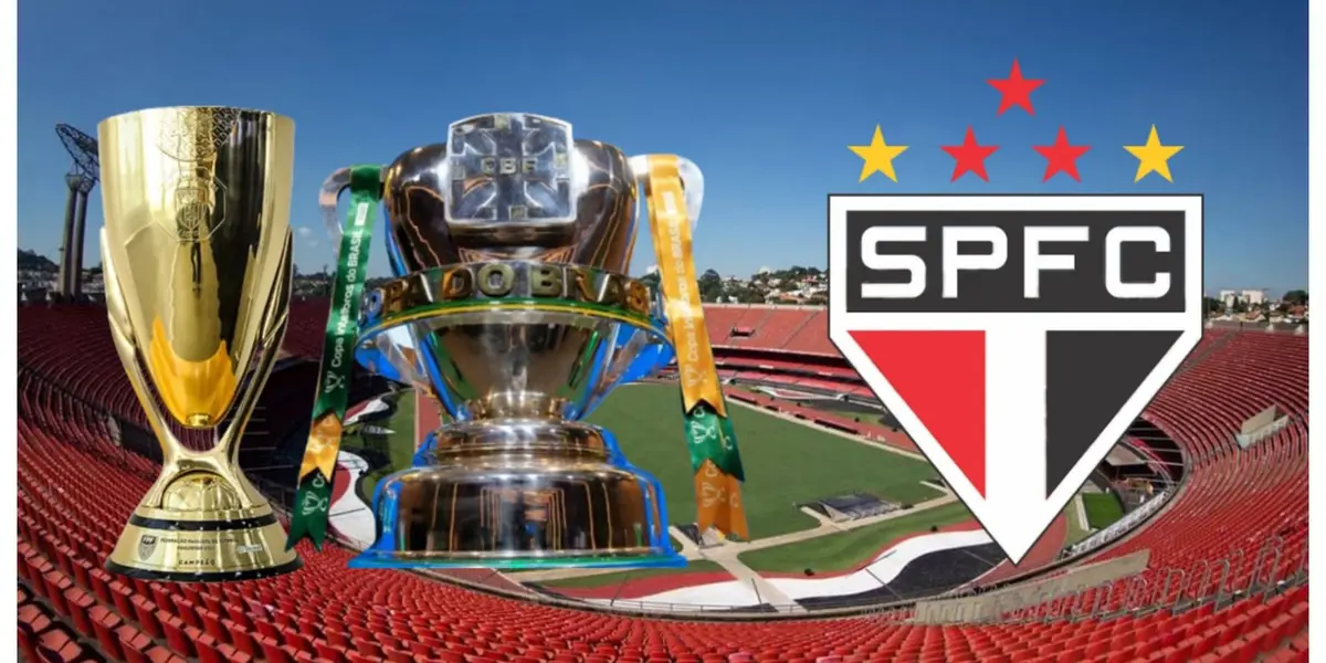 Troféus do Campeonato Paulista e da Copa do Brasil