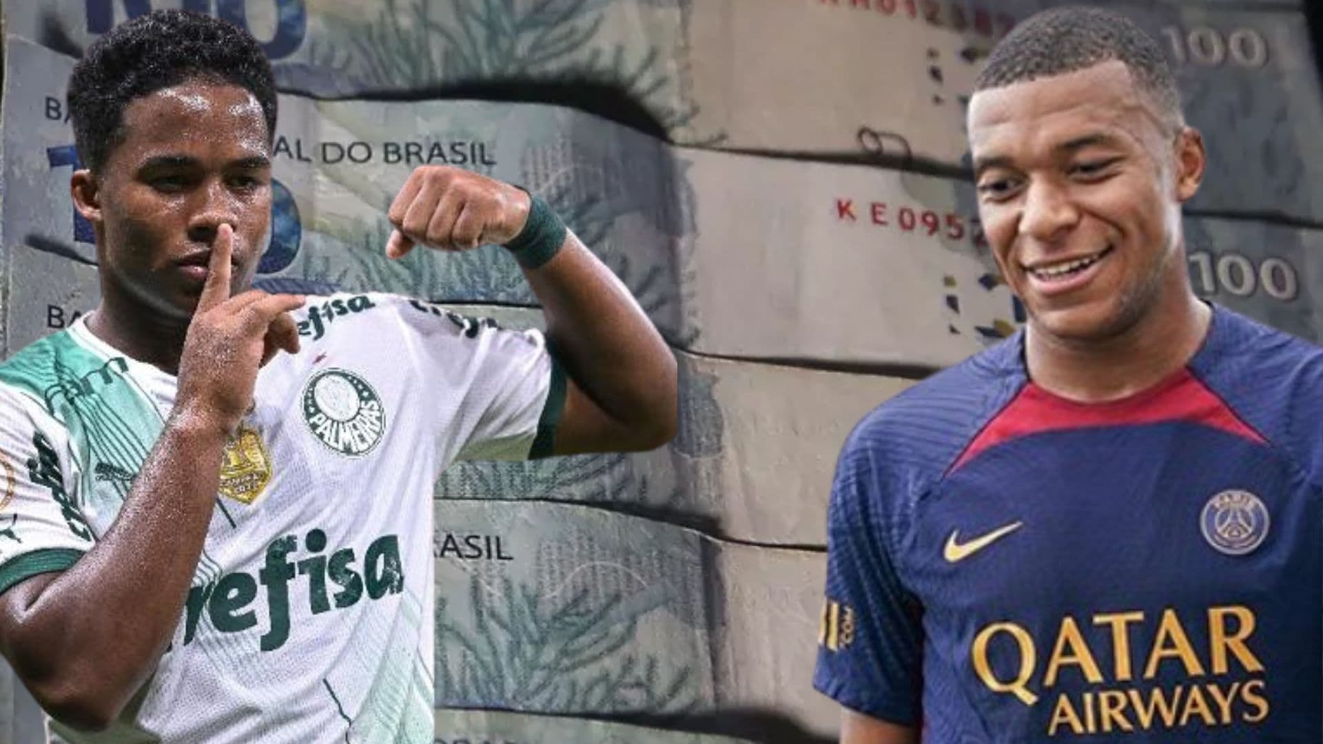 Valores de mercado de Mbappé e Endrick