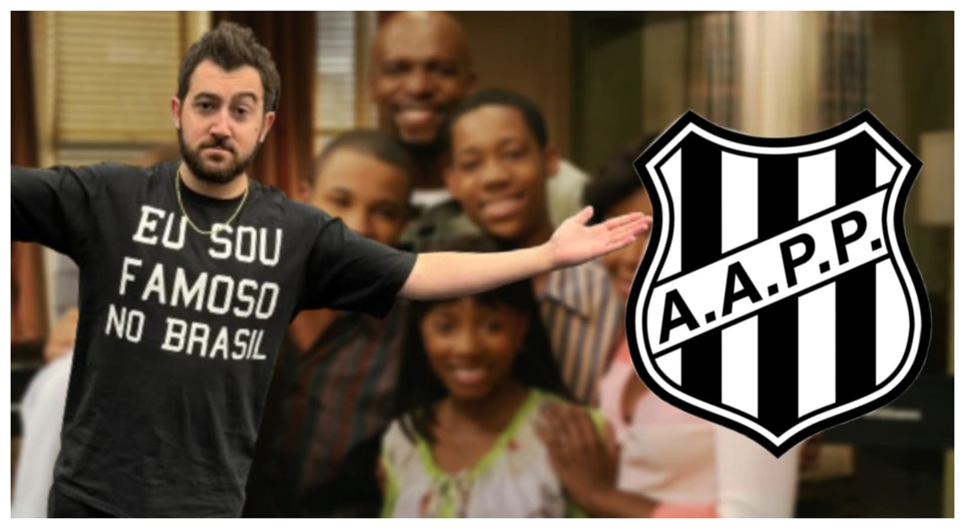 Vicent Martella e o escudo da Ponte Preta