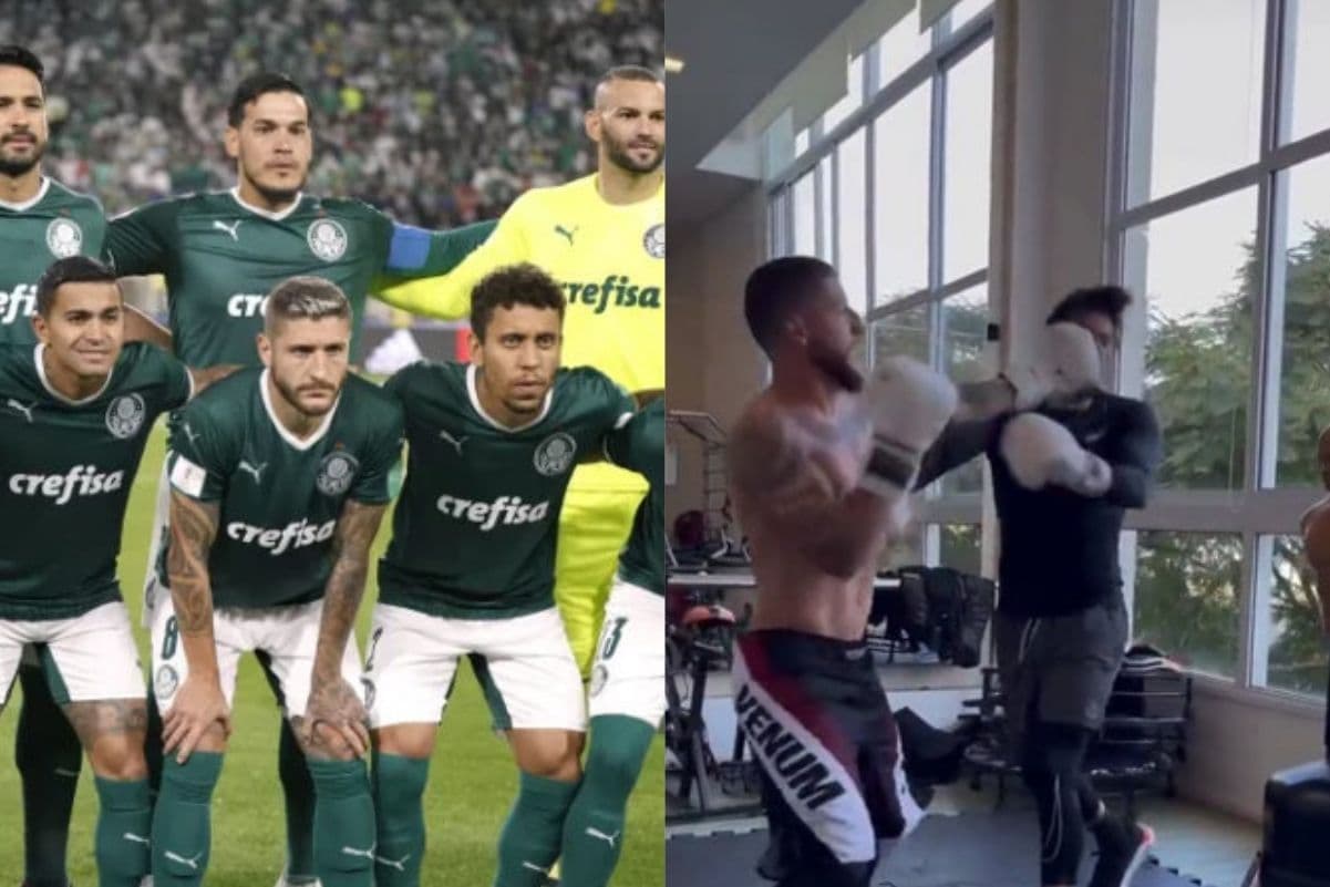 Vídeo mostra jogadores do Palmeiras praticando boxe