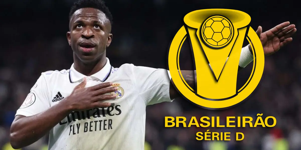 Vini Jr e o logo do Brasileirão Série D