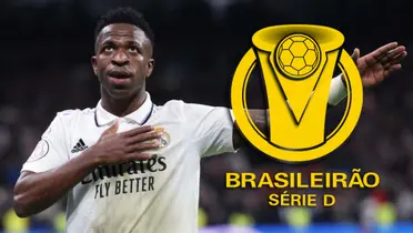 Vini Jr e o logo do Brasileirão Série D