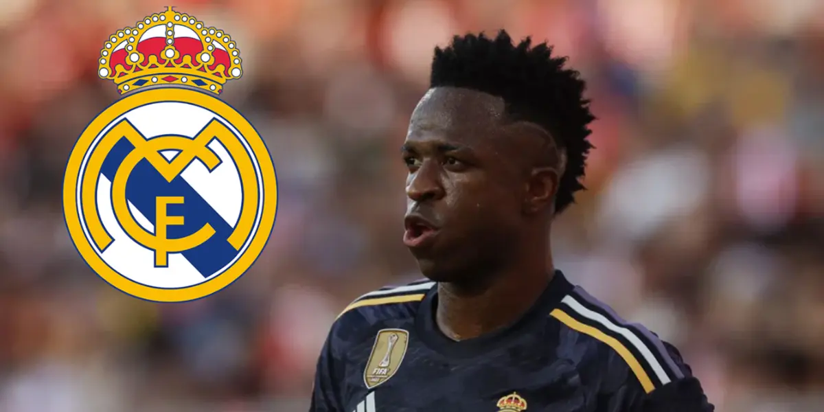 Vini Jr em ação pelo Real Madrid