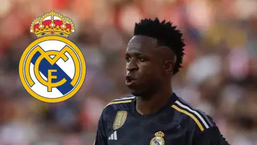 Vini Jr em ação pelo Real Madrid