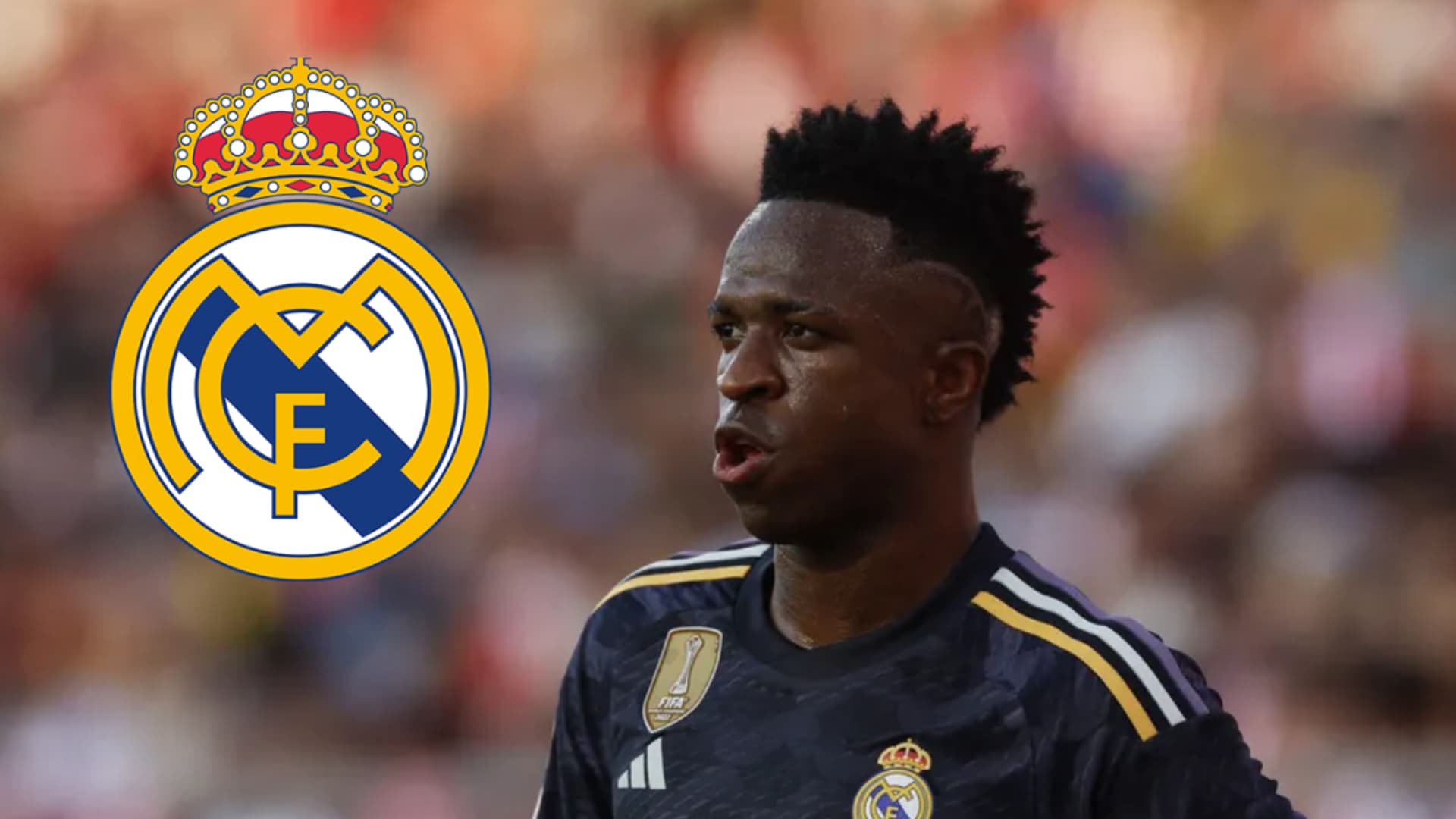 Vini Jr em ação pelo Real Madrid