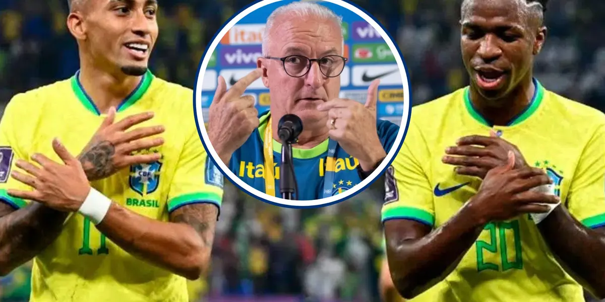 Vini Jr, melhor do mundo em 2024, e Raphinha, melhor do mundo hoje, marcaram os gols (foto: CBF)