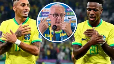 Vini Jr, melhor do mundo em 2024, e Raphinha, melhor do mundo hoje, marcaram os gols (foto: CBF)