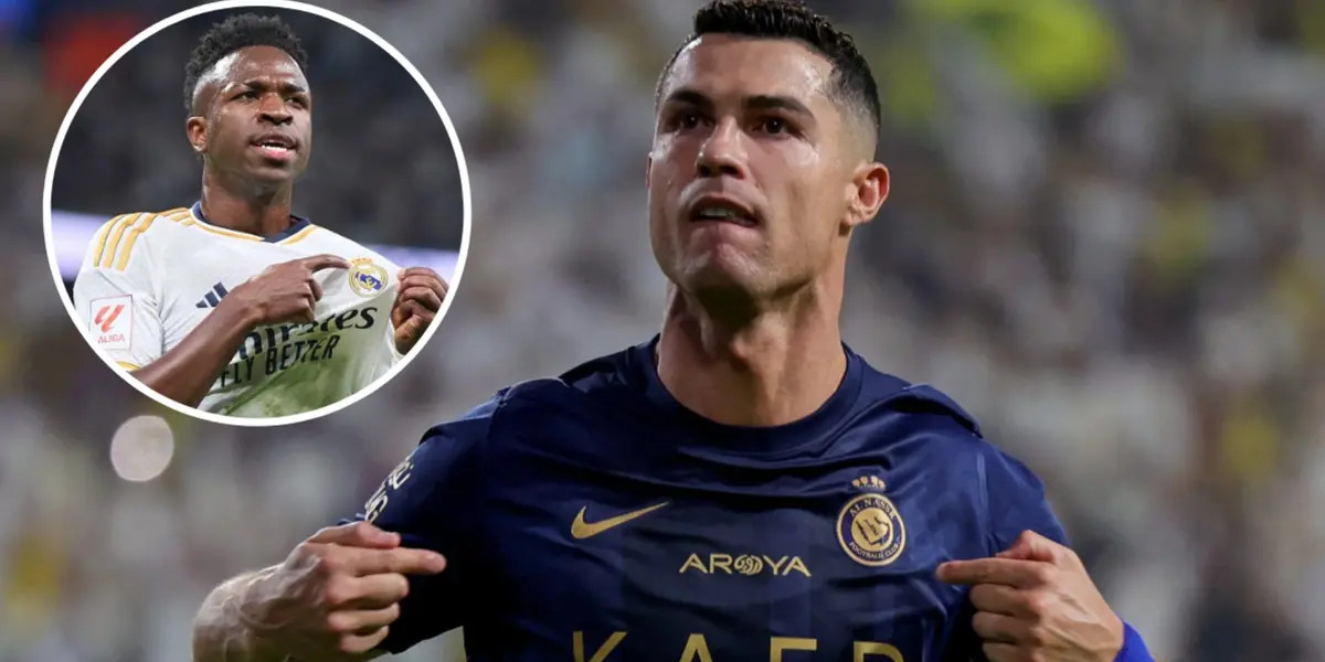 Vini Jr no Real Madrid e CR7 em ação pelo Al-Nassr