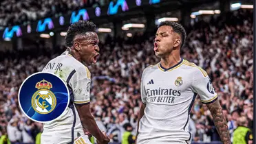 Vini Jr., Rodrygo e o escudo do Real Madrid