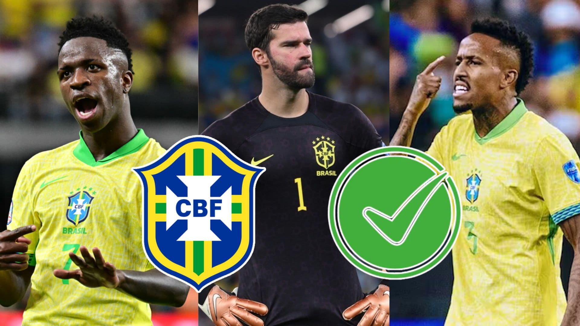Vinicius Jr. - Militão - Alisson (Foto: Seleção Brasileira)