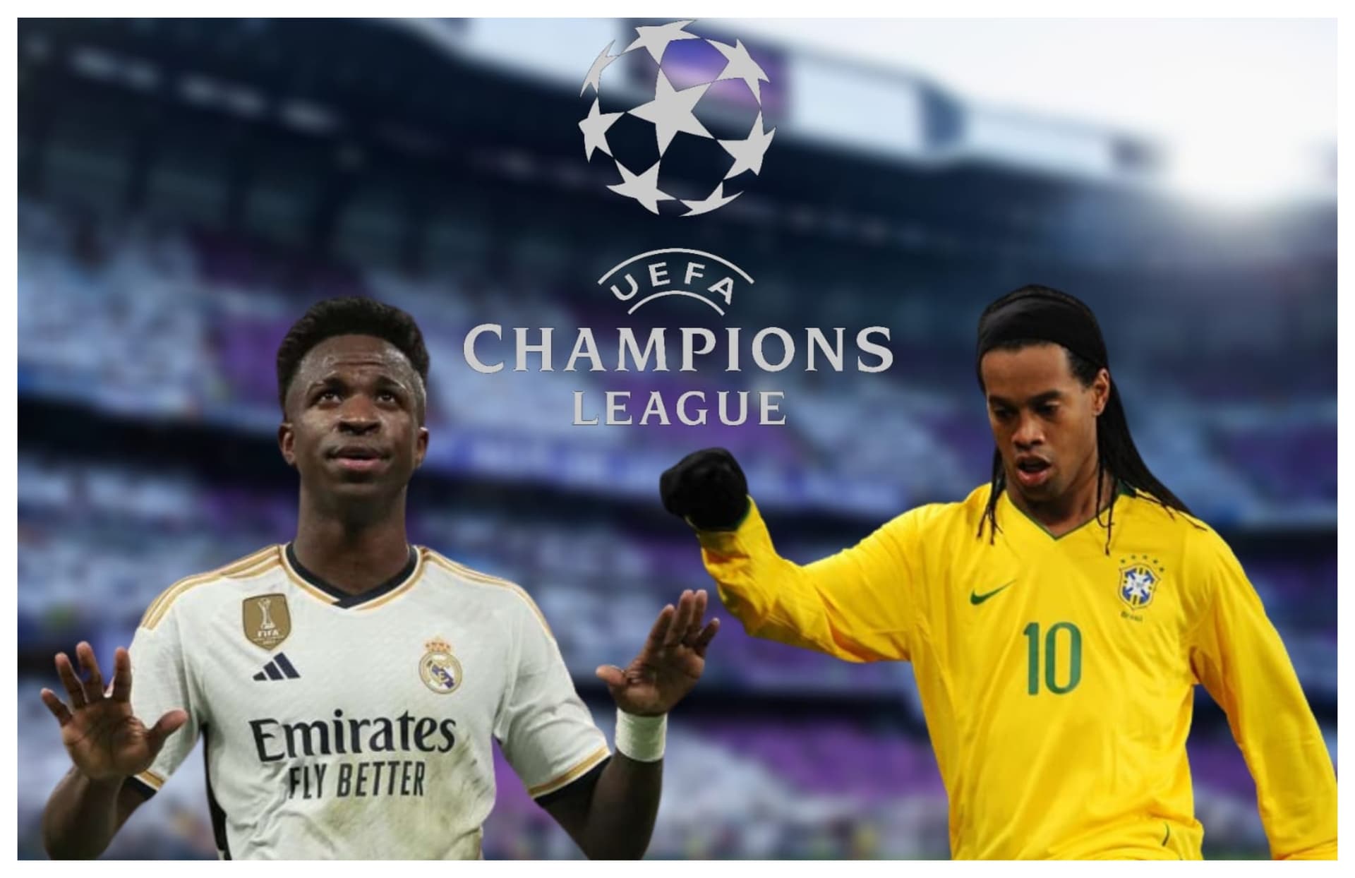 Vinicius Júnior e Ronaldinho Gaúcho