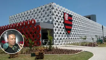 Vista da parte principal do CT do Flamengo