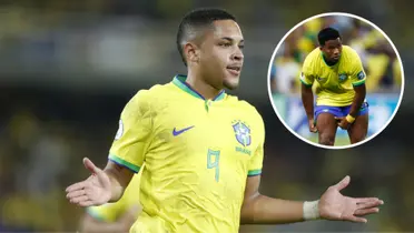 Vitor Roque e Endrick pela Seleção Brasileira