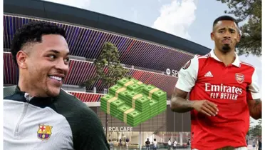 Vitor Roque e Gabriel Jesus