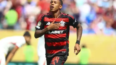 Wallace Yan comemora gol pelo Flamengo contra o Chelsea no Mundial de Clubes (Foto: Gilvan de Souza/Flamengo