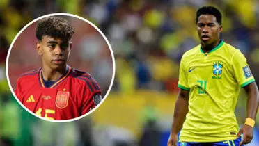 Yamal e Endrick por Espanha e Brasil, respectivamente
