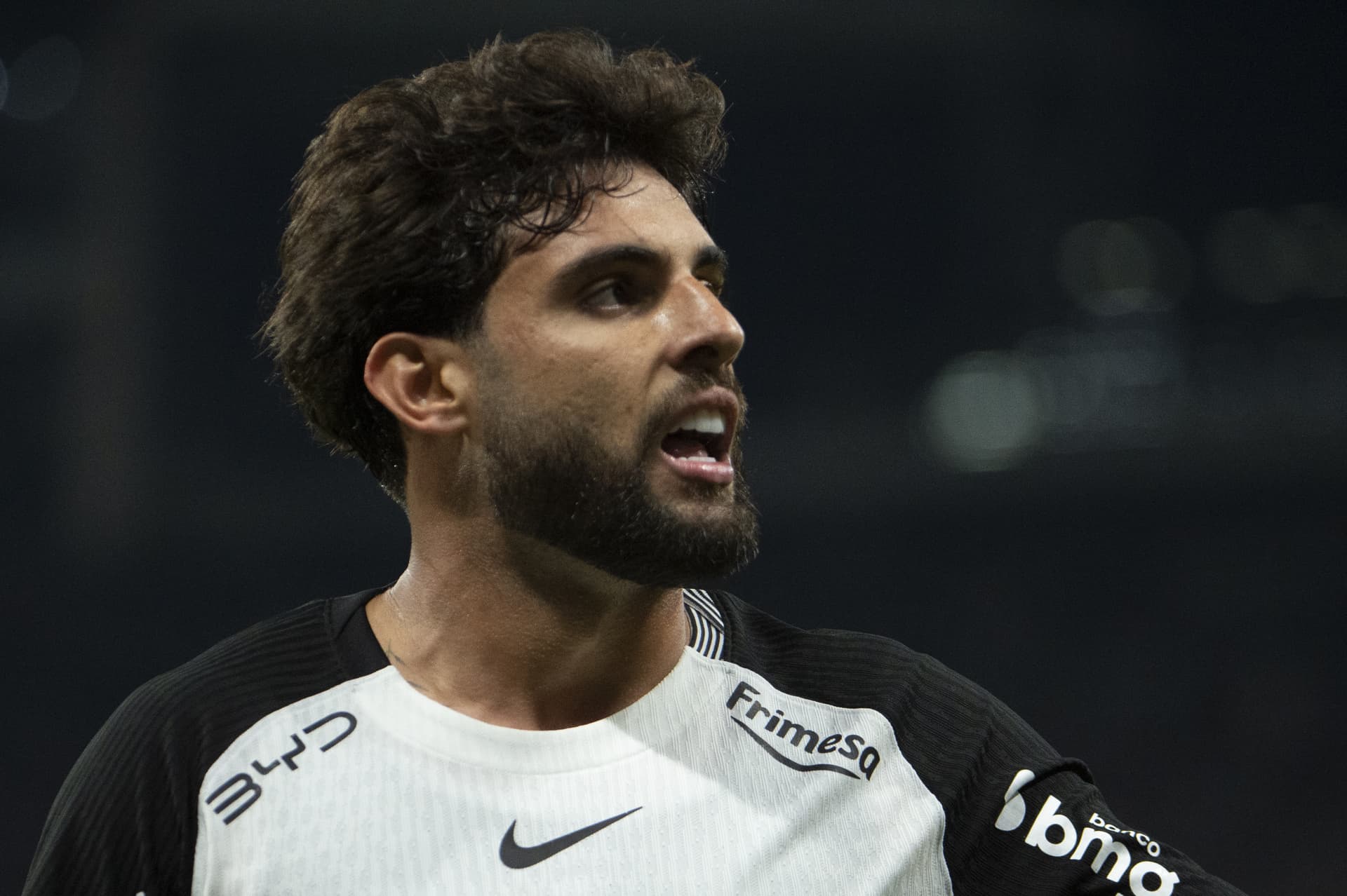 Yuri Alberto jogador do Corinthians durante partida contra o Flamengo no estádio Arena Corinthians pelo campeonato Brasileiro A 2026. Foto: Anderson Romão/AGIF