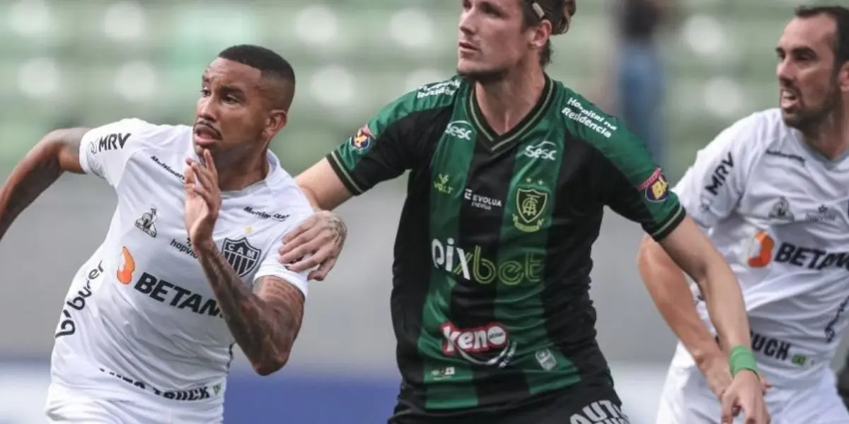 Zagueiro atleticano sofreu um lance humilhante, protagonizado por atacante do América