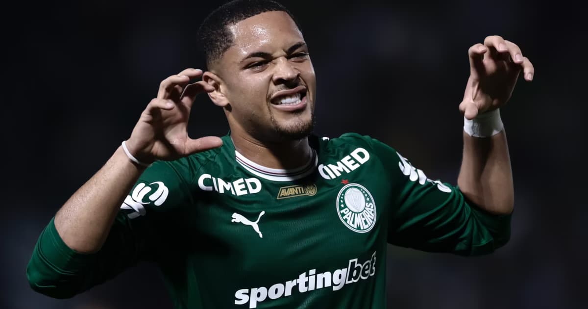 Vitor Roque em ação pelo Palmeiras. Foto: Gabriel Machado/AGIF