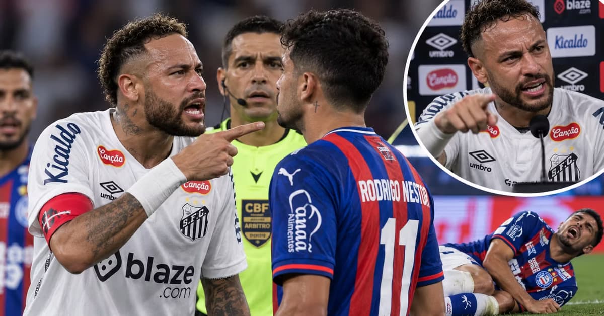 Neymar detona Rodrigo Nestor após expulsão e acusa jogador do Bahia de simulação